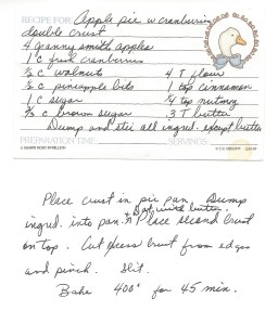 Apple Pie with Cranberries