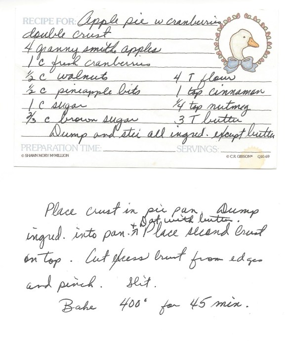 Apple Pie with Cranberries