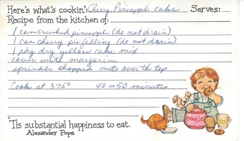 Cherry Pineapple dump cake