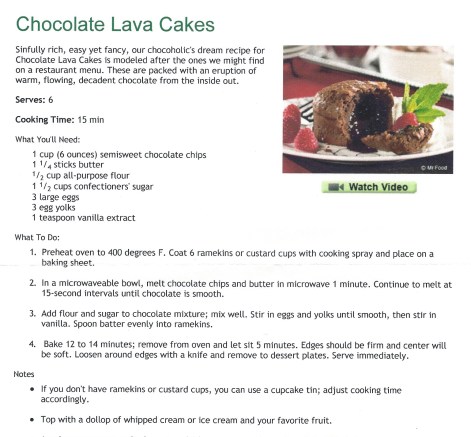 Chocolate Lava Cakes