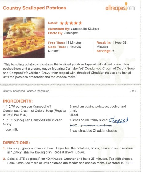 Country Scalloped Potatoes