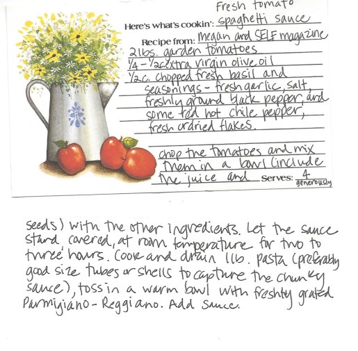 Fresh Tomato Spaghetti Sauce