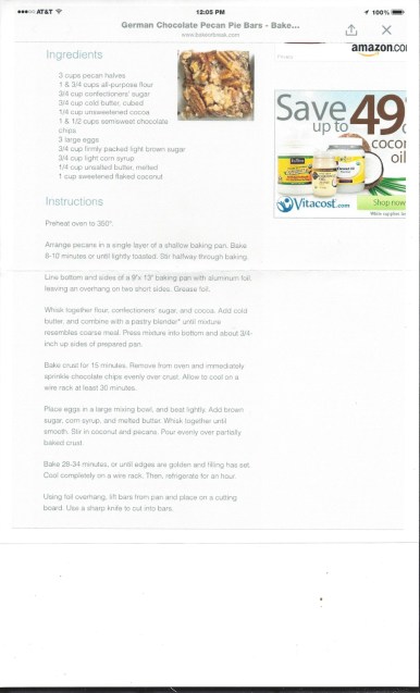 German Chocolate Pecan Pie Bars