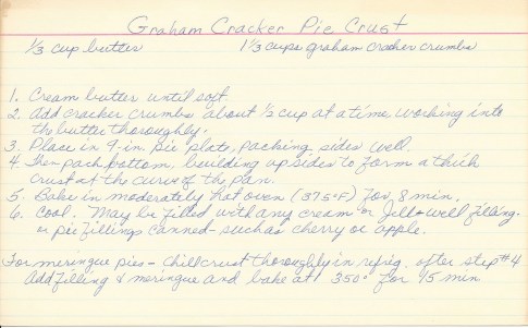 Graham Cracker Pie Crust