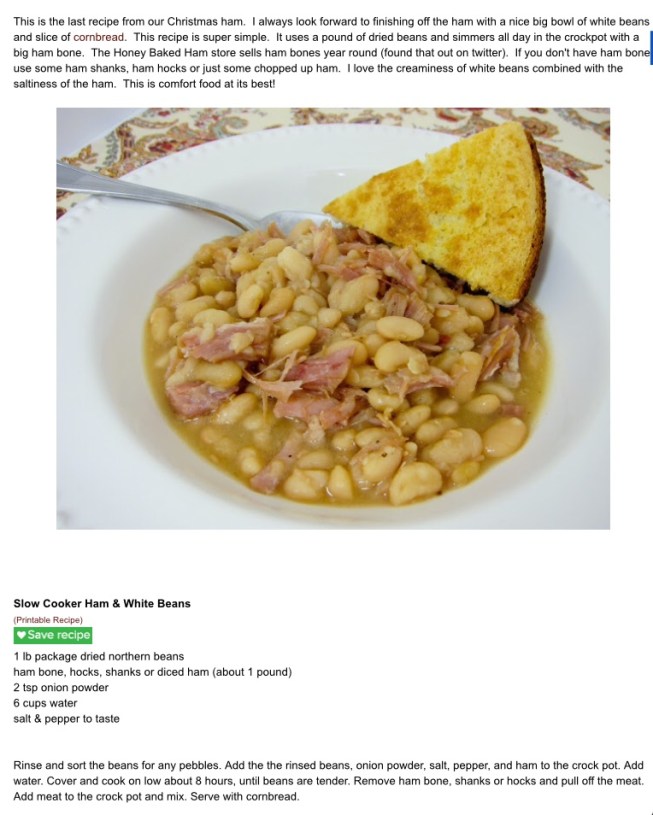Ham and white beans