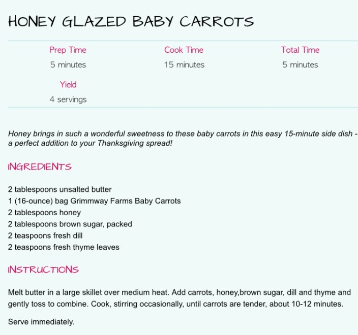 Honey Glazed Baby Carrots