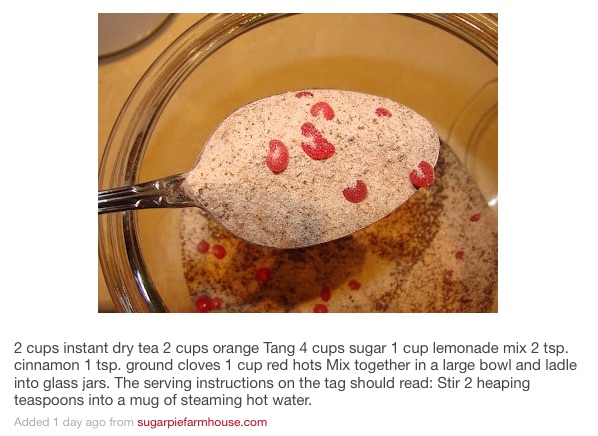 Hot cidar and red hots