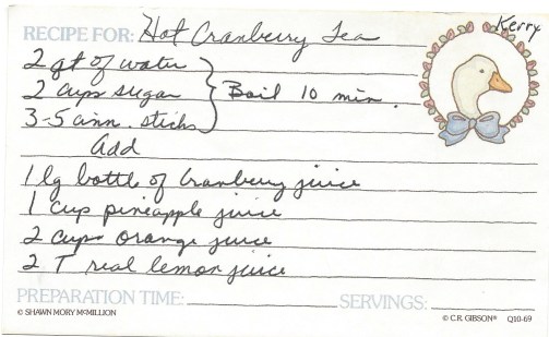 Hot Cranberry Tea-Kerry