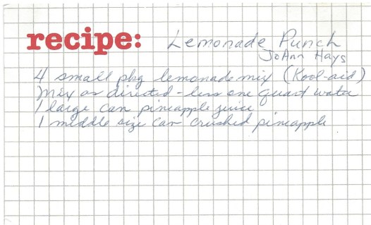 Lemonade Punch-JoAnn Hays
