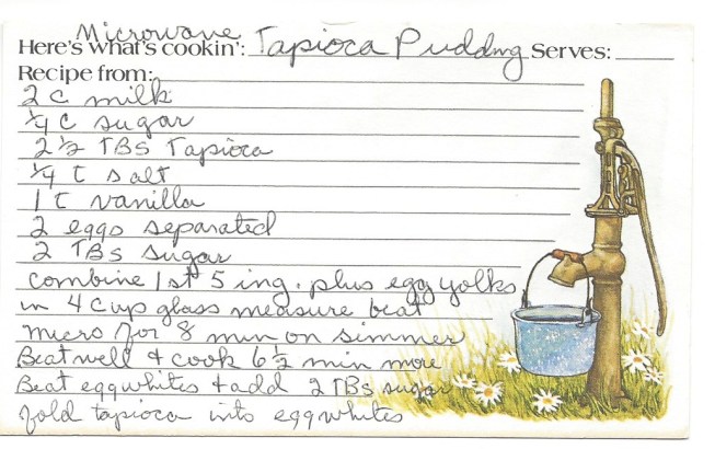 Microwave Tapico Pudding