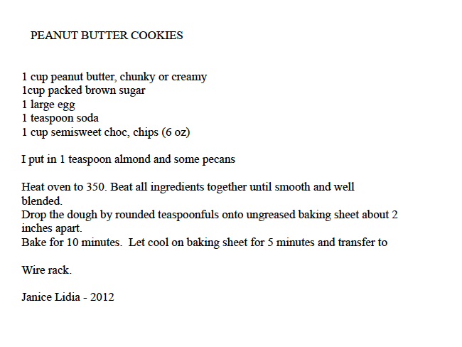 Peanut Butter Cookies-Janice