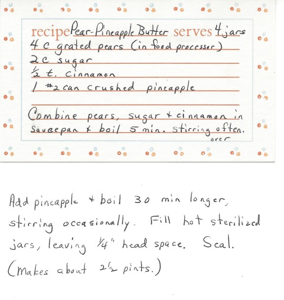 Pear-Pineapple Butter