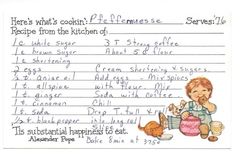 Pfeffernuesse cookies