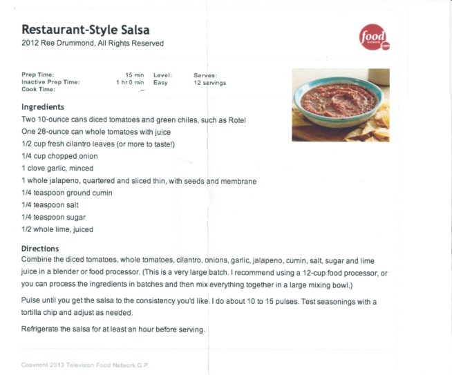 Restaurant-Style Salsa