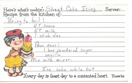 Sheet Cake Icing