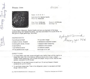 Sloppy Joes-Sherry Pack