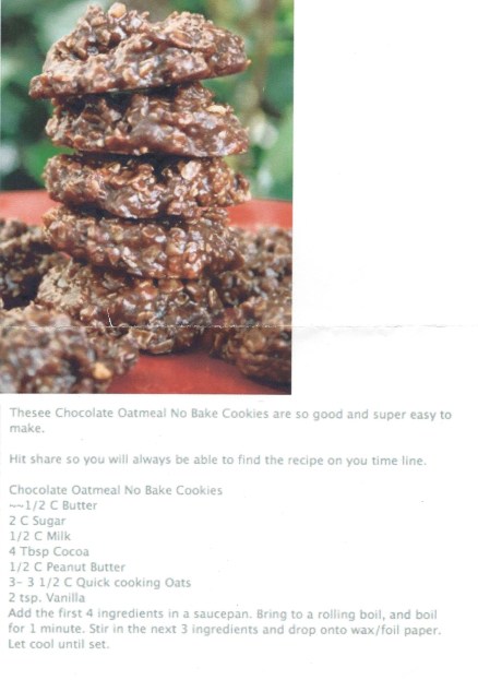 Thesee No Bake Cookies