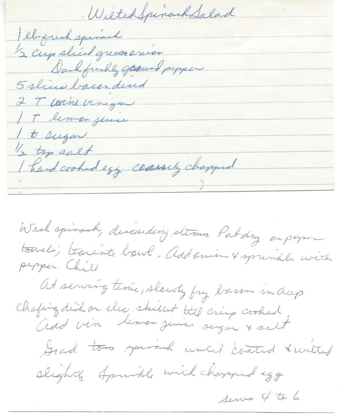 Wilted Spinach Salad