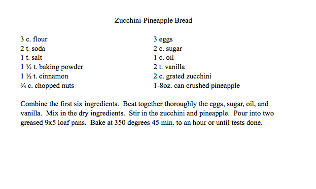 Zucchini-Pineapple Bread