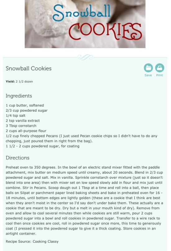 Snowball cookies