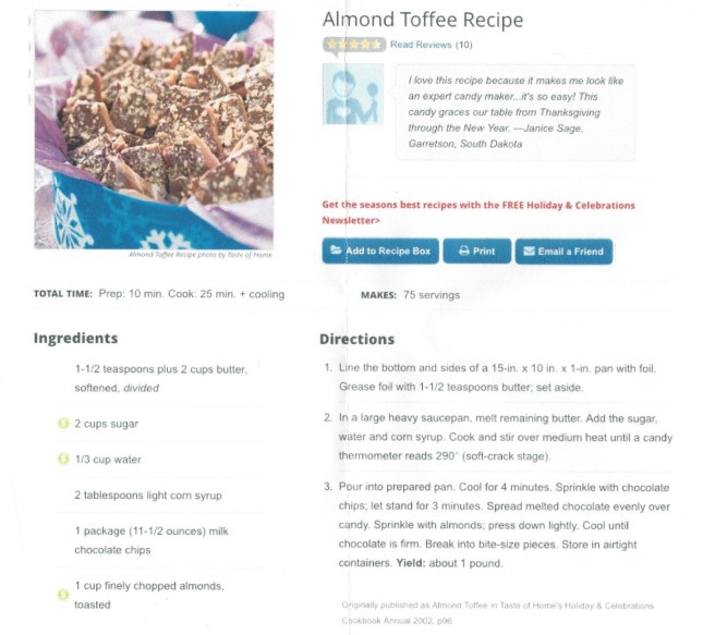 Almond Toffee