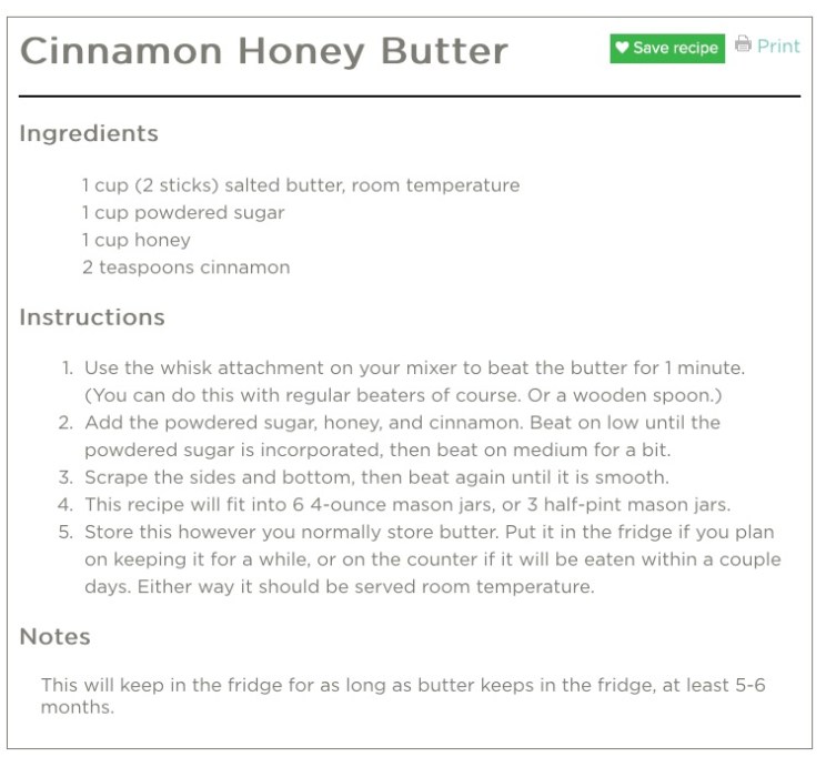 Cinnamon Honey Butter