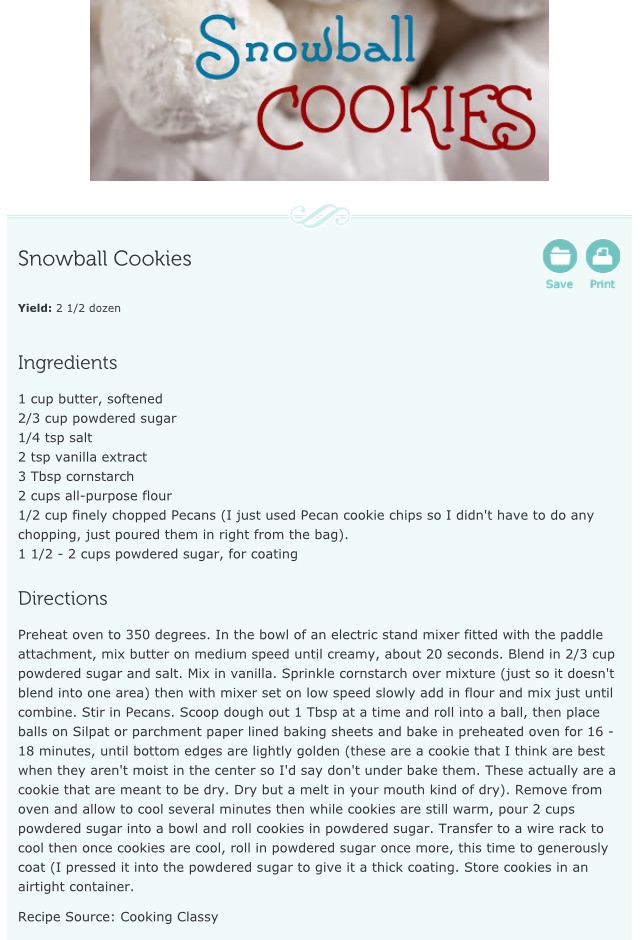 Snowball cookies