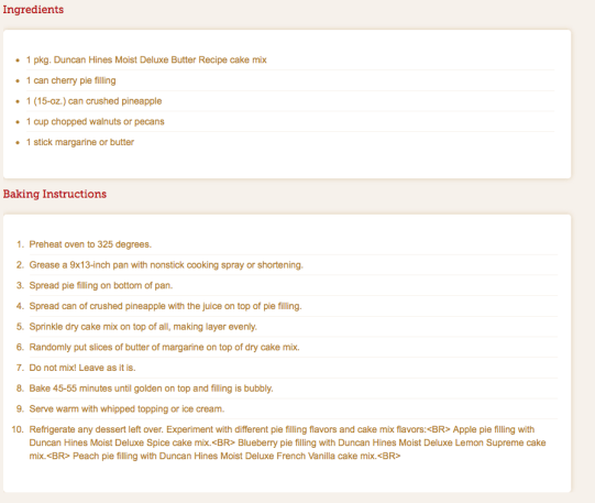 Cherry crisp-dump cake