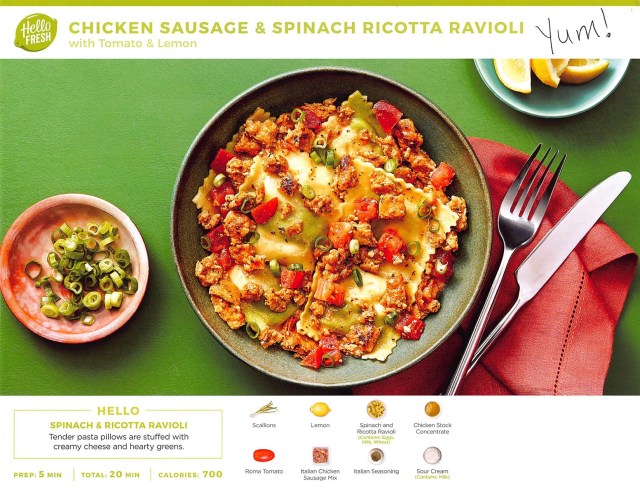 Chicken Sausage & Spinach Ricotta Ravioli - Yum!.jpg