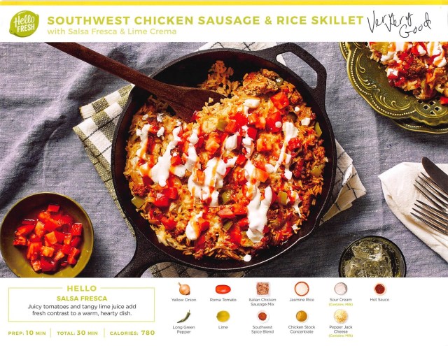 1SW Chicken Sausage &amp; Rice Skillet-Hello Fresh-Very, Very good